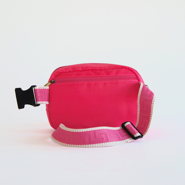 Birdie Belt Sling Bag - Hot Pink - Embroidered