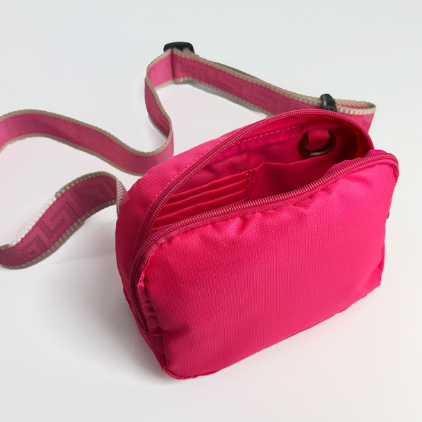 Birdie Belt Sling Bag - Hot Pink - Embroidered