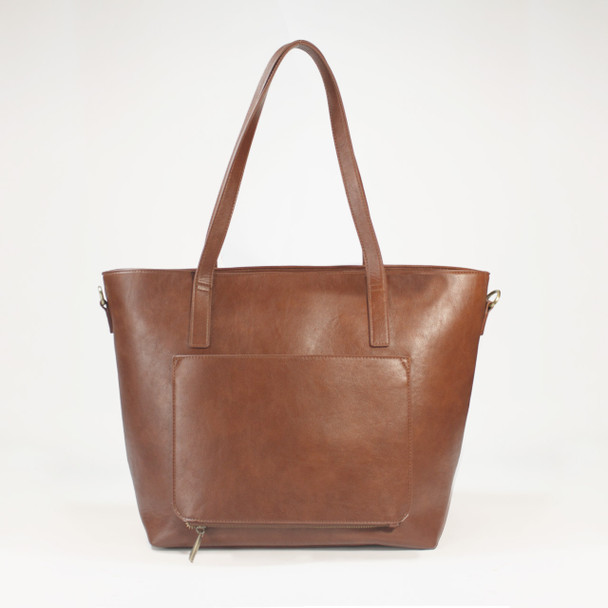 Olivia Organized Tote - Brown - Stamped
