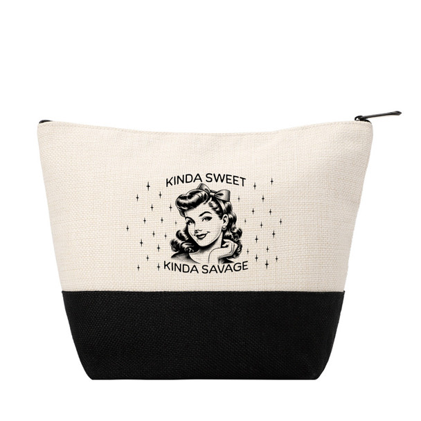 Kinda Sweet Color Block Zip Pouch