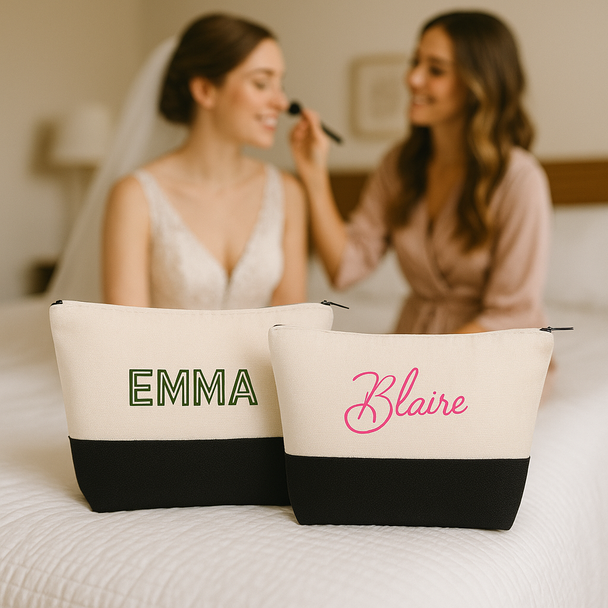 Named Color Block Zip Pouch