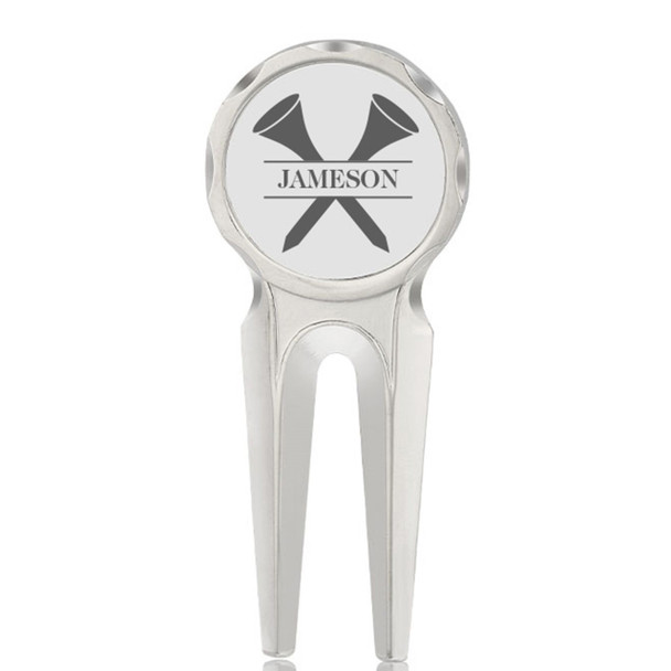 Tees Monogram Golf Divot Tool