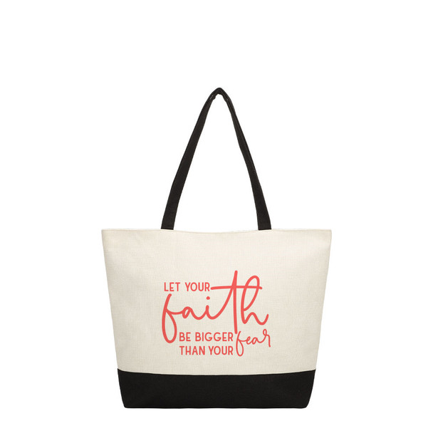 Let Your Faith Color Block Tote