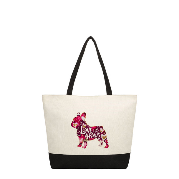 French Bulldog Color Block Tote