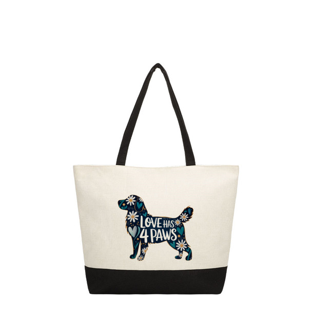 Golden Love Color Block Tote