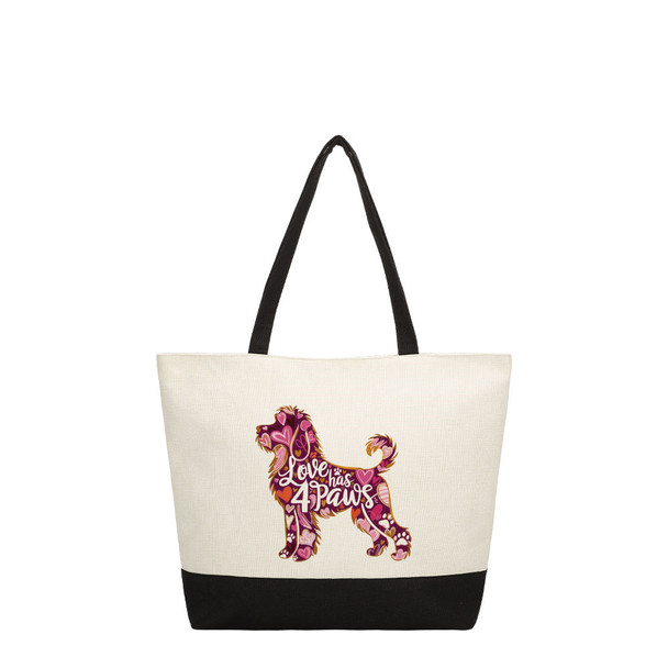 Goldendoodle Love Color Block Tote
