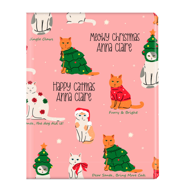 Feline Festive Personalized Gift Wrap