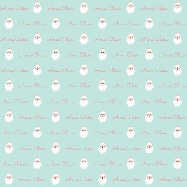 Merry Claus Personalized Gift Wrap