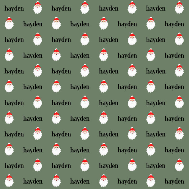 Merry Claus Personalized Gift Wrap
