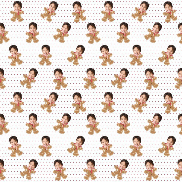 Gingerbreaded Photo Personalized Gift Wrap