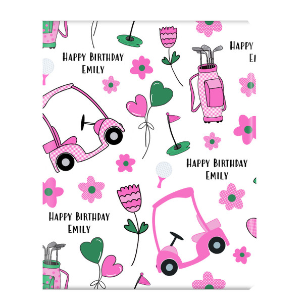 Putting In Pink Personalized Gift Wrap