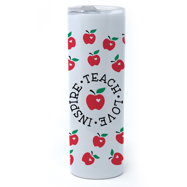 Apple Best Teacher Slim Tumbler 20 oz.