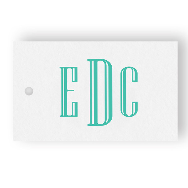 Royal Serif Monogram Gift Tag Set