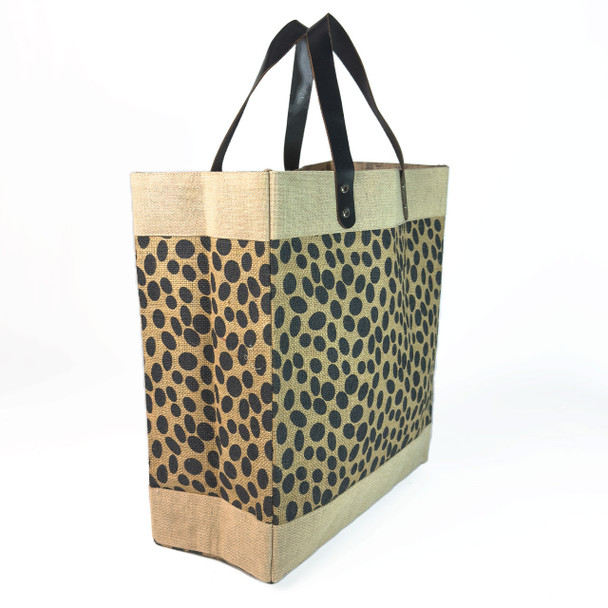 Cheetah Provisions Burlap Tote -Embroidered Cheetah Provisions Burlap Tote -Embroidered