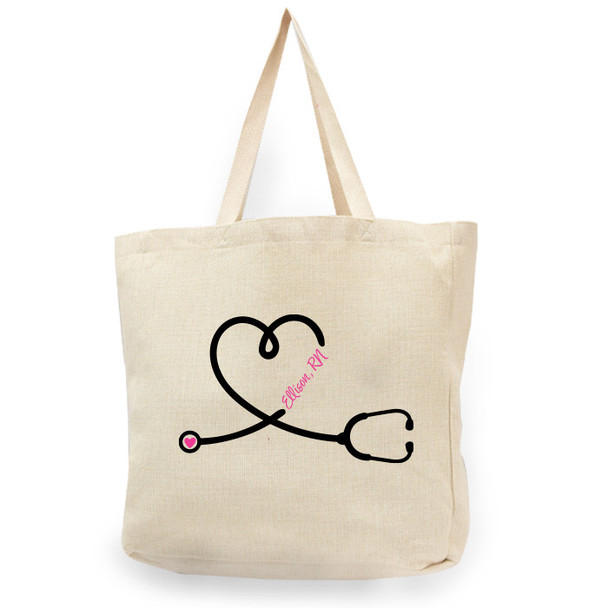 Stethoscope Heart Shopper Tote