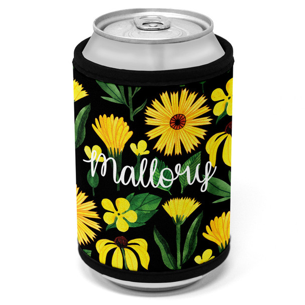Yellow Botanical Can Cooler