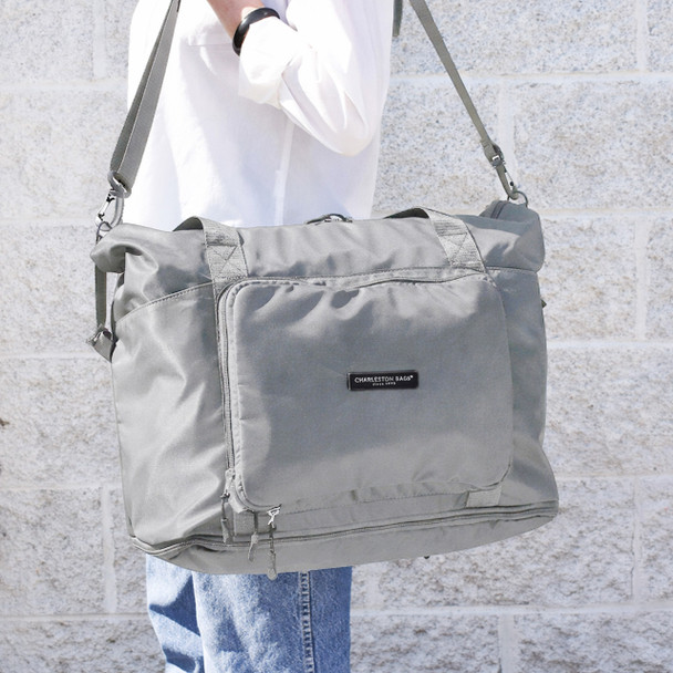 Overachiever Packable Zip Tote - Pewter