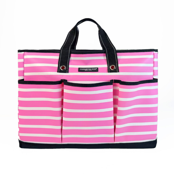 Dolly Hauler Pocket Tote - Hot Pink/White