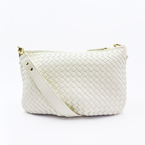 Laurel Woven Crossbody - Bone
