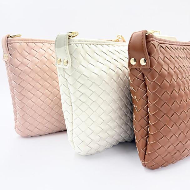 Laurel Woven Crossbody - Brown