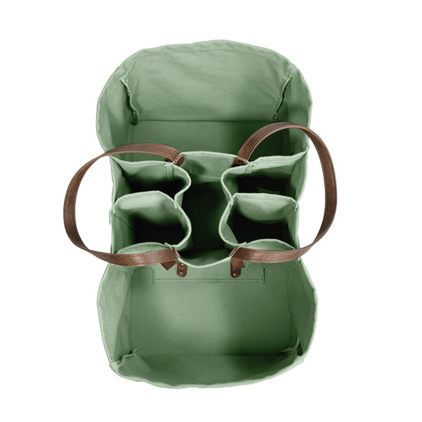 Sage XL Canvas Market Tote -Embroidered 