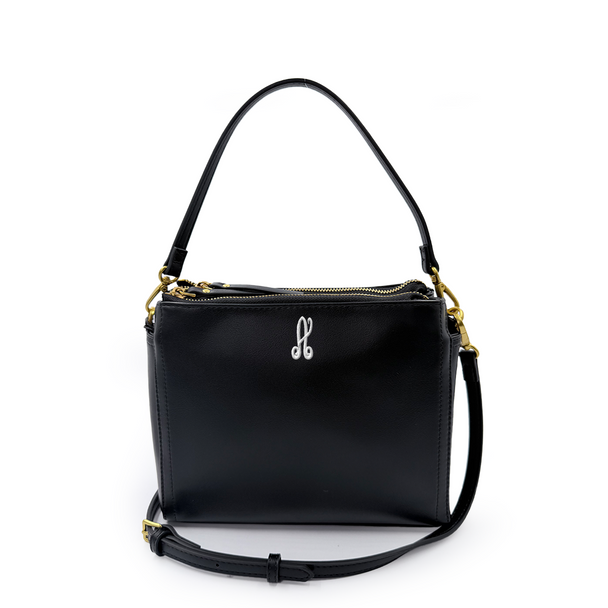 Gracie Crossbody - Black -Embroidered