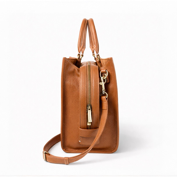 Burke Satchel - Camel - Stamped - NEW