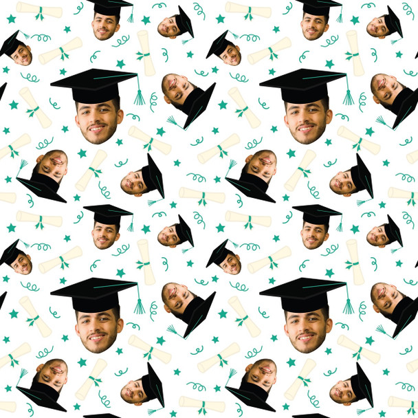 Grad Faces Photo Personalized Gift Wrap