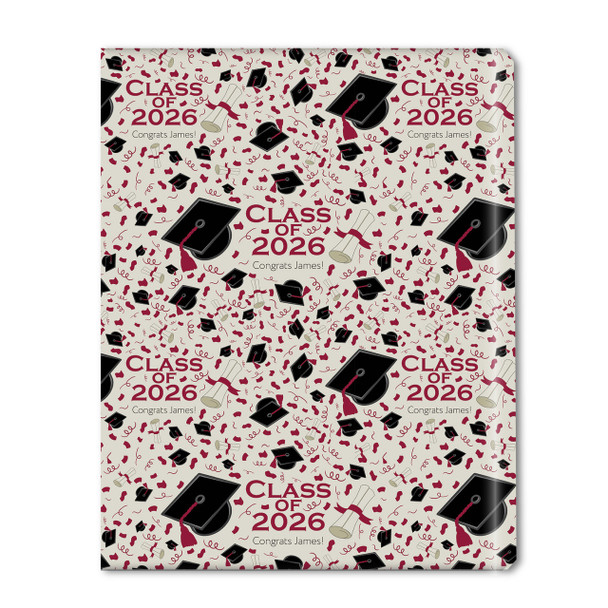 Confetti & Tassels Graduation Personalized Gift Wrap