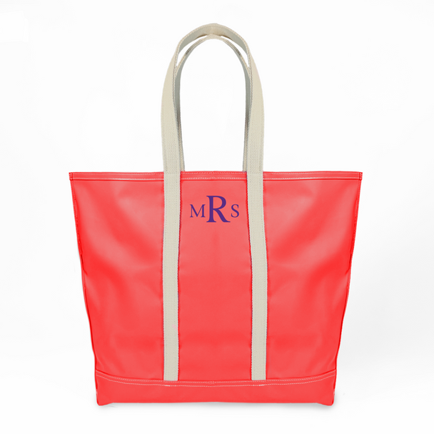Stono Large Essentials Tote - Cherry Red - Monogrammed