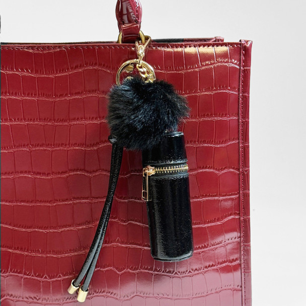 Lipstick Case Bag Charm - Midnight