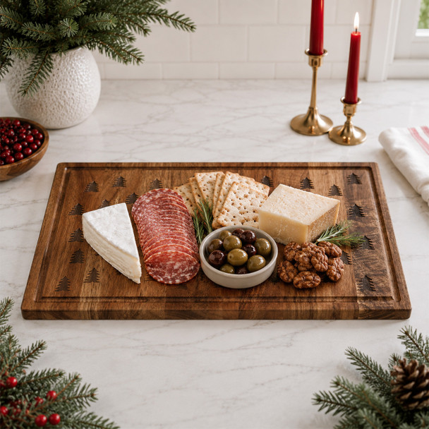 Engraved Evergreens Rectangular Board