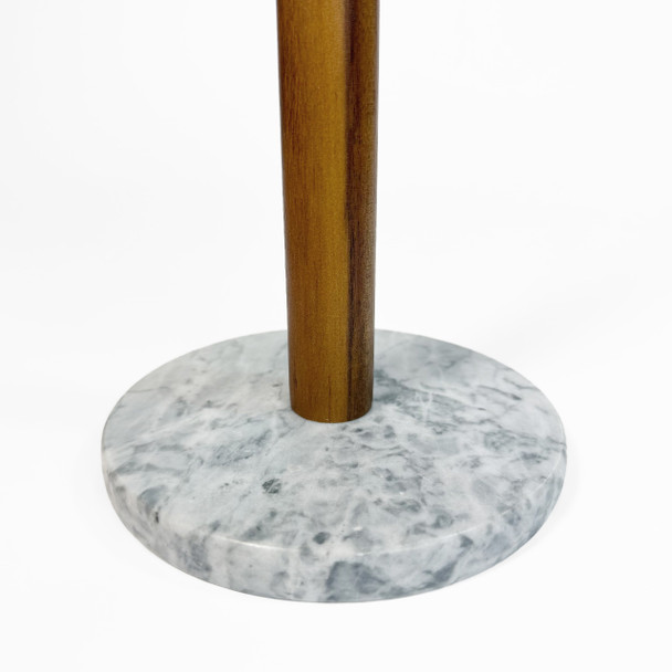 Marble & Acacia Paper Towel Holder