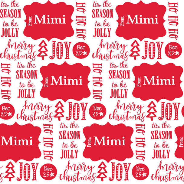 Tis the Season-Red Personalized Gift Wrap Tis the Season-Red Personalized Gift Wrap