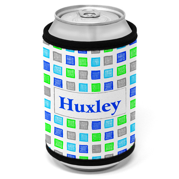 Med Blue Color Cubes Can Cooler Med Blue Color Cubes Can Cooler