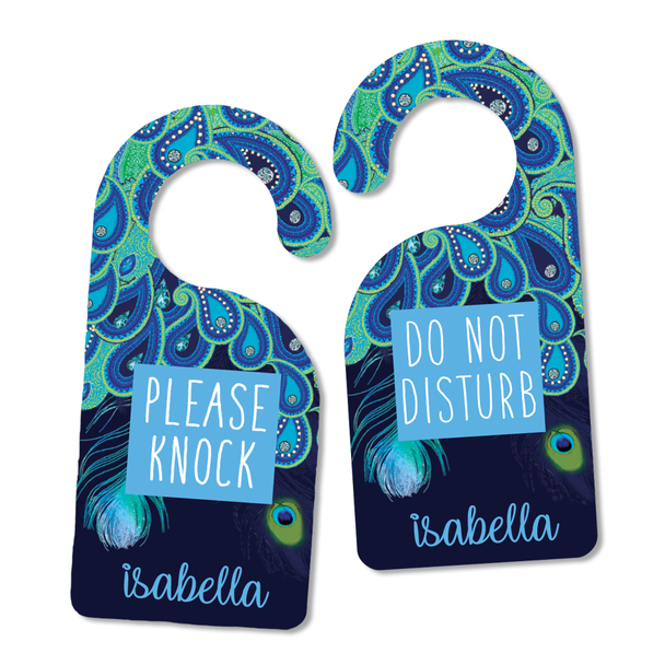 Paisley Peacock Door Hanger