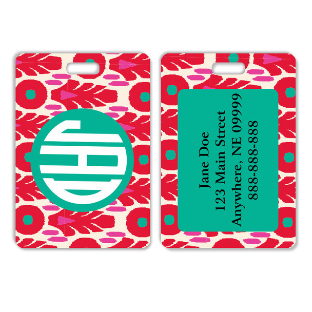 Ikat Tribal Luggage Tag