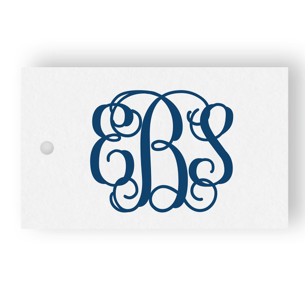 Monogrammed Gift Tags - Set of 41 - Pearl
