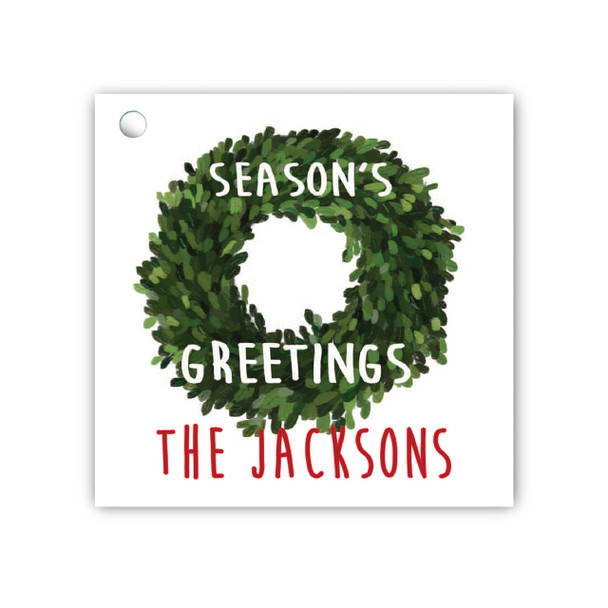 Watercolor Wreath Gift Tags - Set of 35 - Pearl Watercolor Wreath Gift Tags - Set of 35 - Pearl