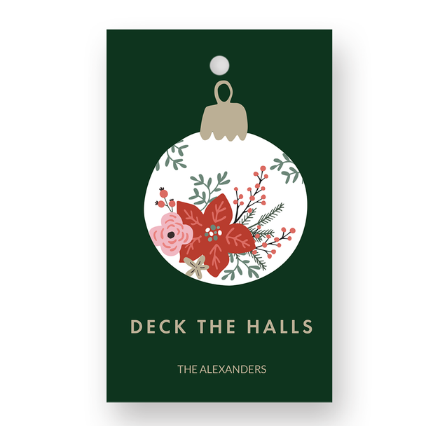 Deck the Halls Gift Tags - Set of 41 - Pearl
