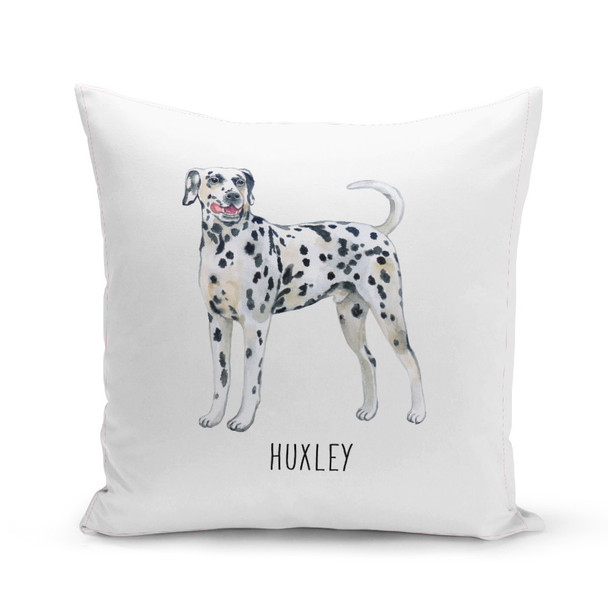 Dalmation White Pillow Cover - Personalized