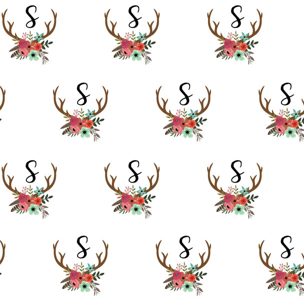 Bouquet Antler Monogram Gift Wrap Bouquet Antler Monogram Gift Wrap