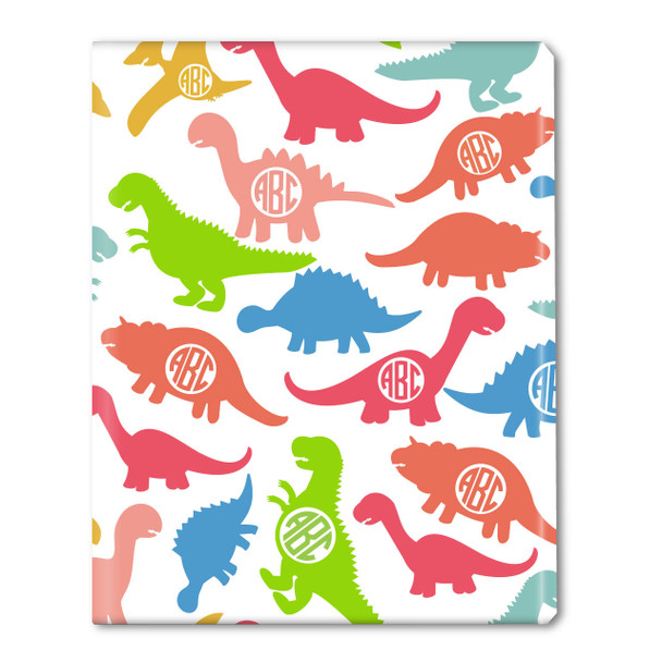 Dinosaurs Monogram Gift Wrap Dinosaurs Monogram Gift Wrap