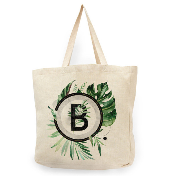 Palm Splendor Natural Shopper Tote