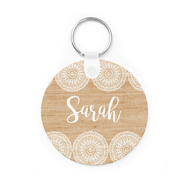 Linen Mandalas Key Chain Linen Mandalas Key Chain