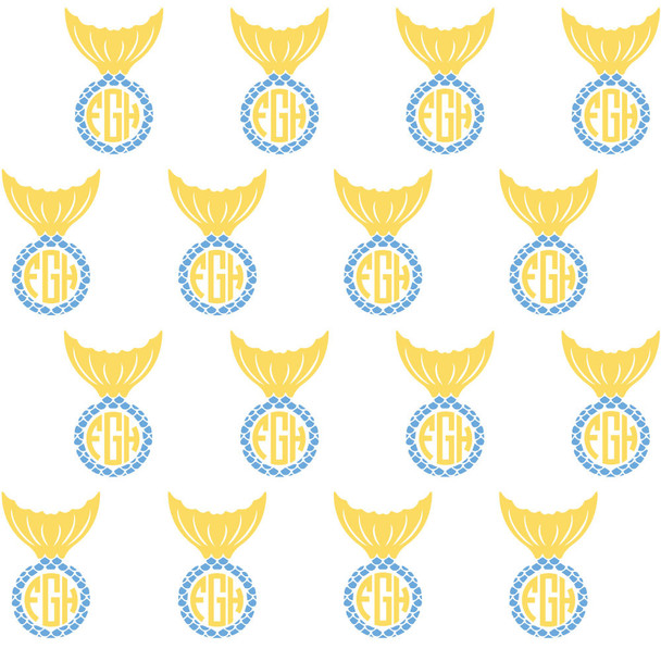 Mermaid Tails Monogram Gift Wrap Mermaid Tails Monogram Gift Wrap