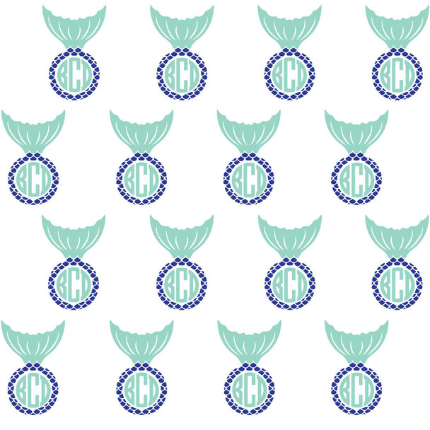 Mermaid Tails Monogram Gift Wrap Mermaid Tails Monogram Gift Wrap