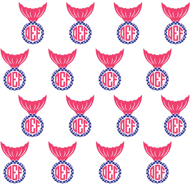 Mermaid Tails Monogram Gift Wrap Mermaid Tails Monogram Gift Wrap
