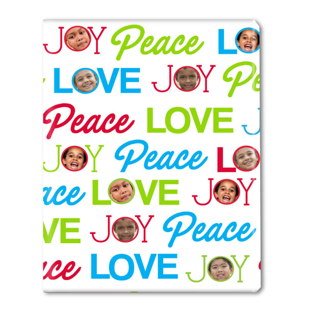 Peace Love Joy Personalized Gift Wrap