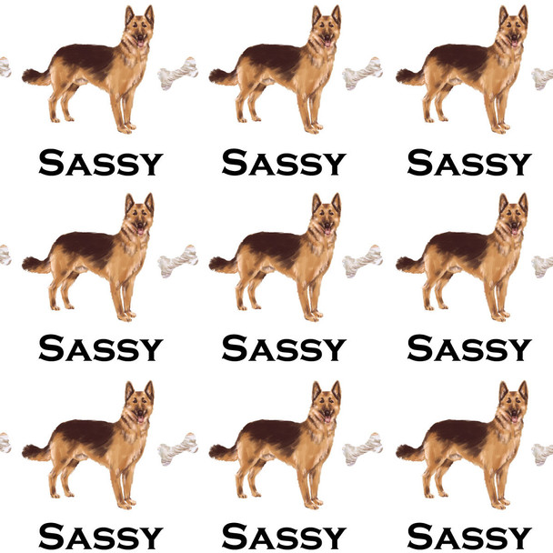 Watercolor German Shepherd Personalized Gift Wrap Watercolor German Shepherd Personalized Gift Wrap